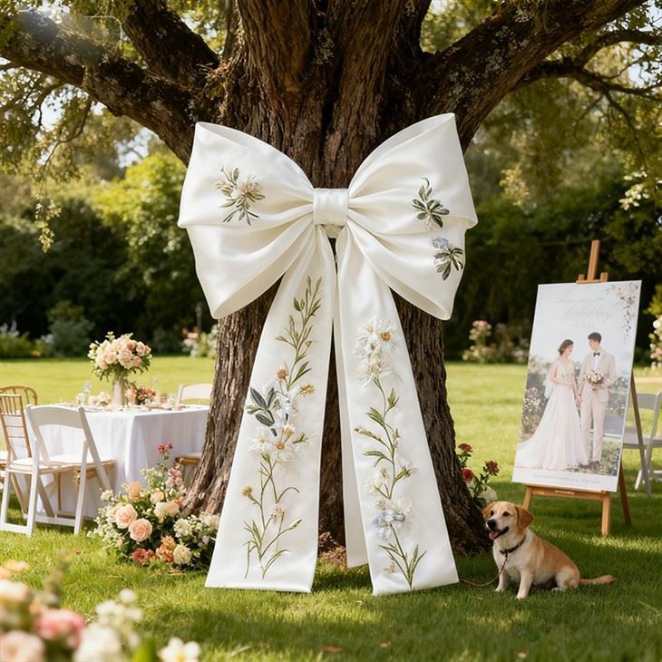 Riesige Stoffschleife